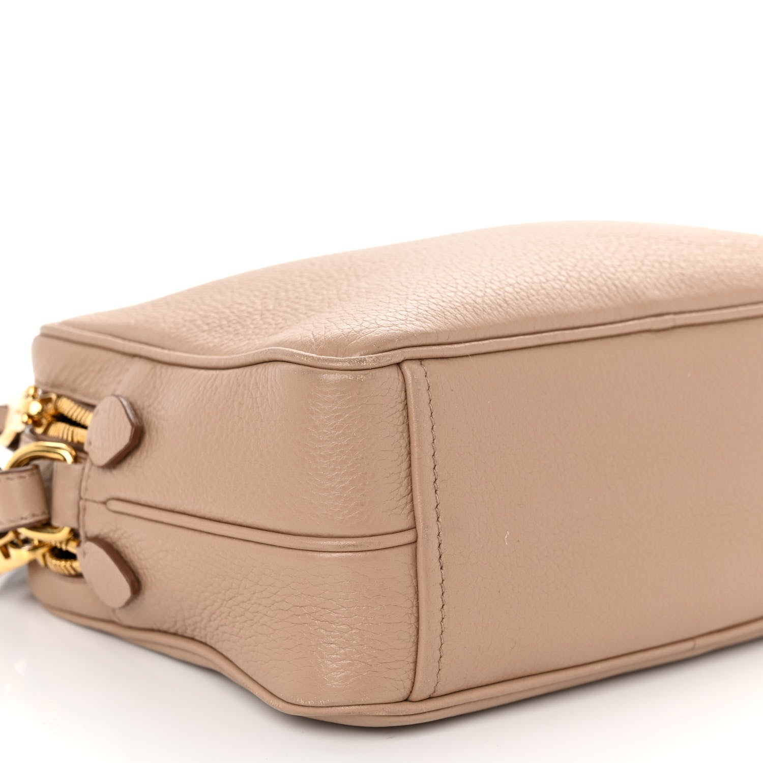 Prada Vitello Daino Medium Double Zip Shoulder Bag Cammeo 9 of 10
