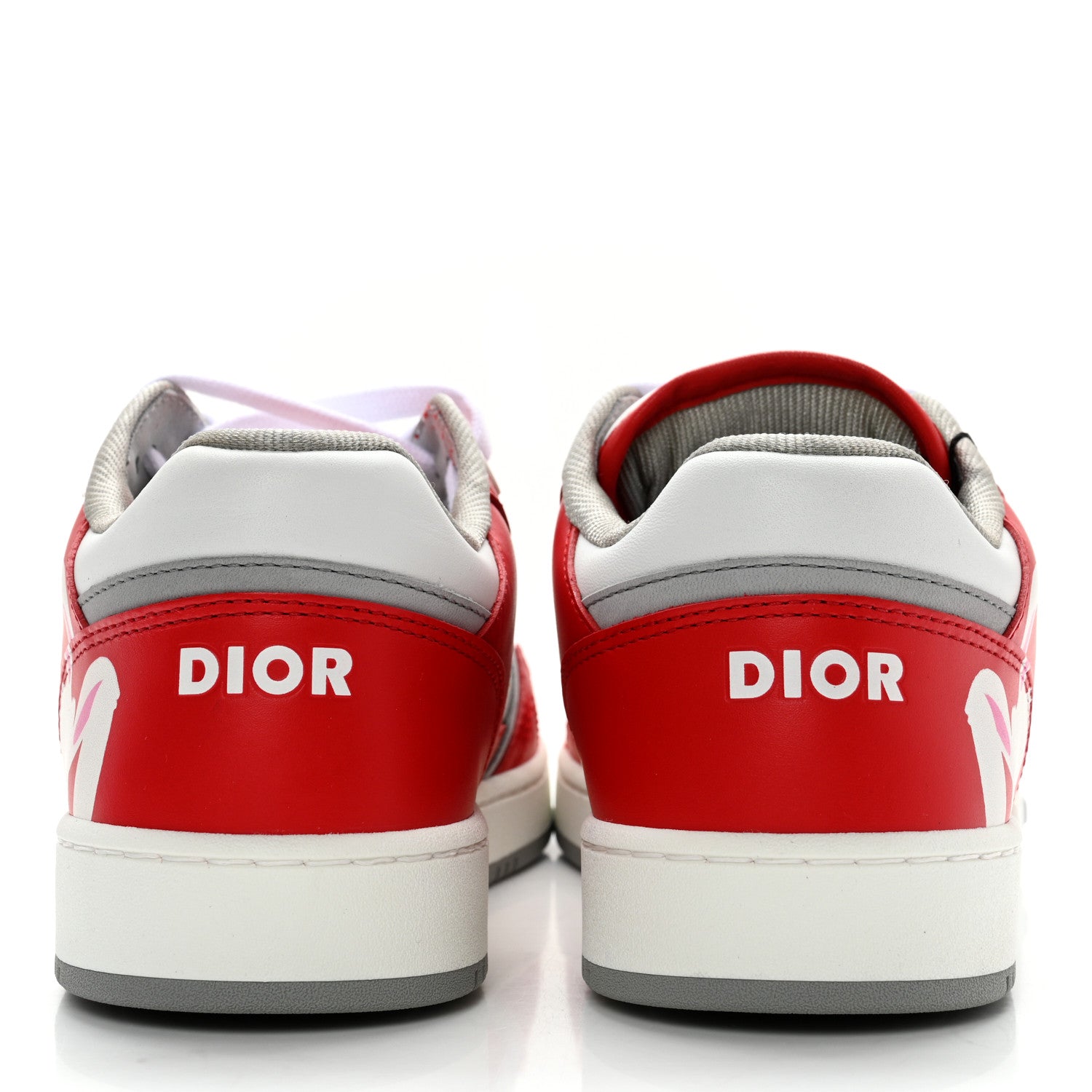 Christian Dior X ERL Smooth Calfskin Oblique Mens B27 Low Top Sneakers 38 Red 5 of 11