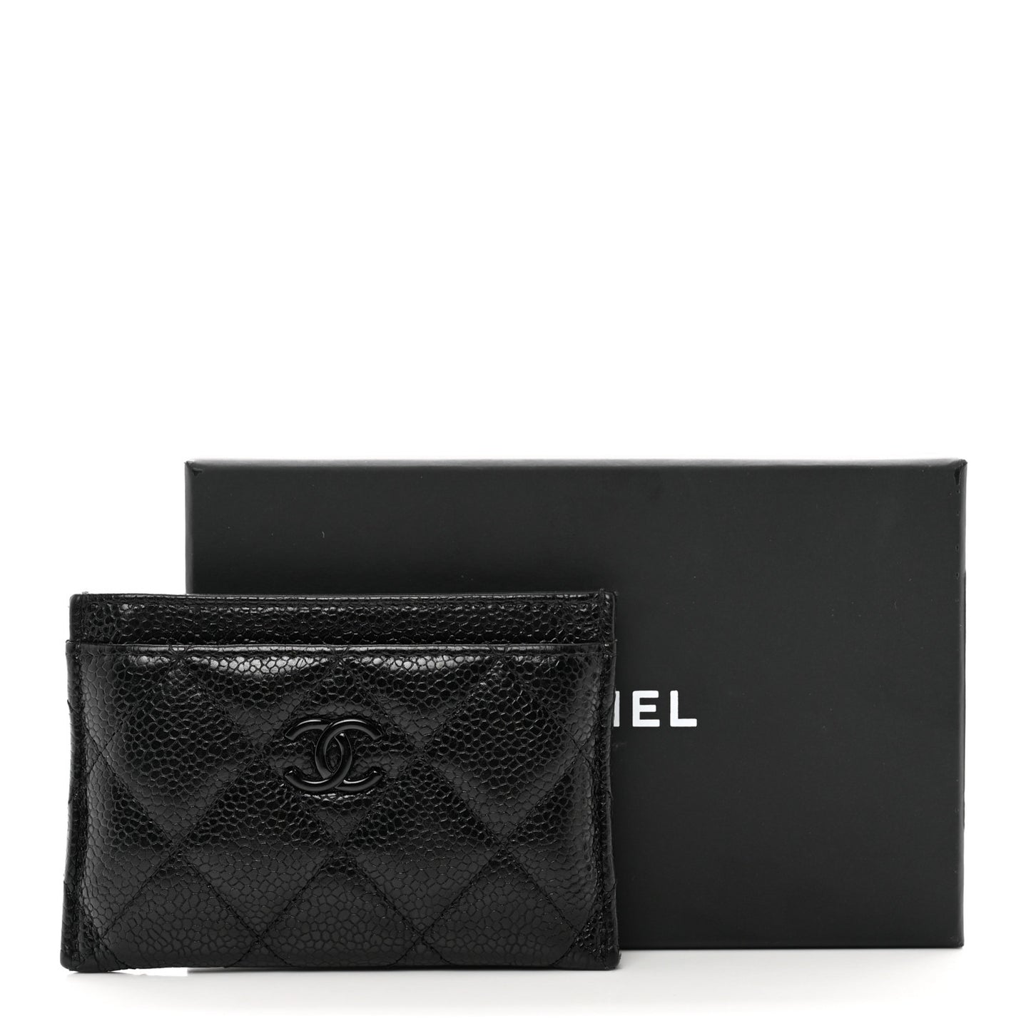 Caviar Quilted Incognito Card Holder Black