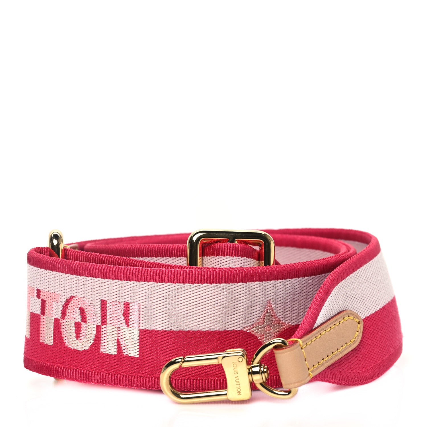 Louis Vuitton Jacquard Neverfull BB Shoulder Strap Pink Peony 1 of 3