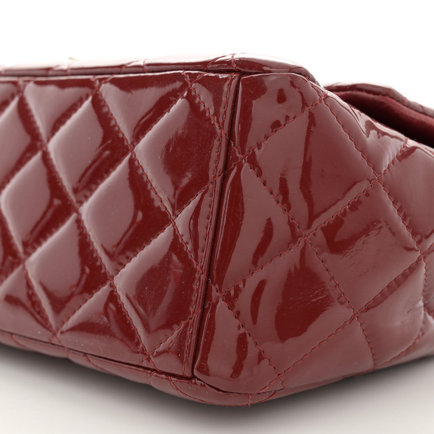 Chanel Patent Quilted Maxi Double Flap Red 10 of 14