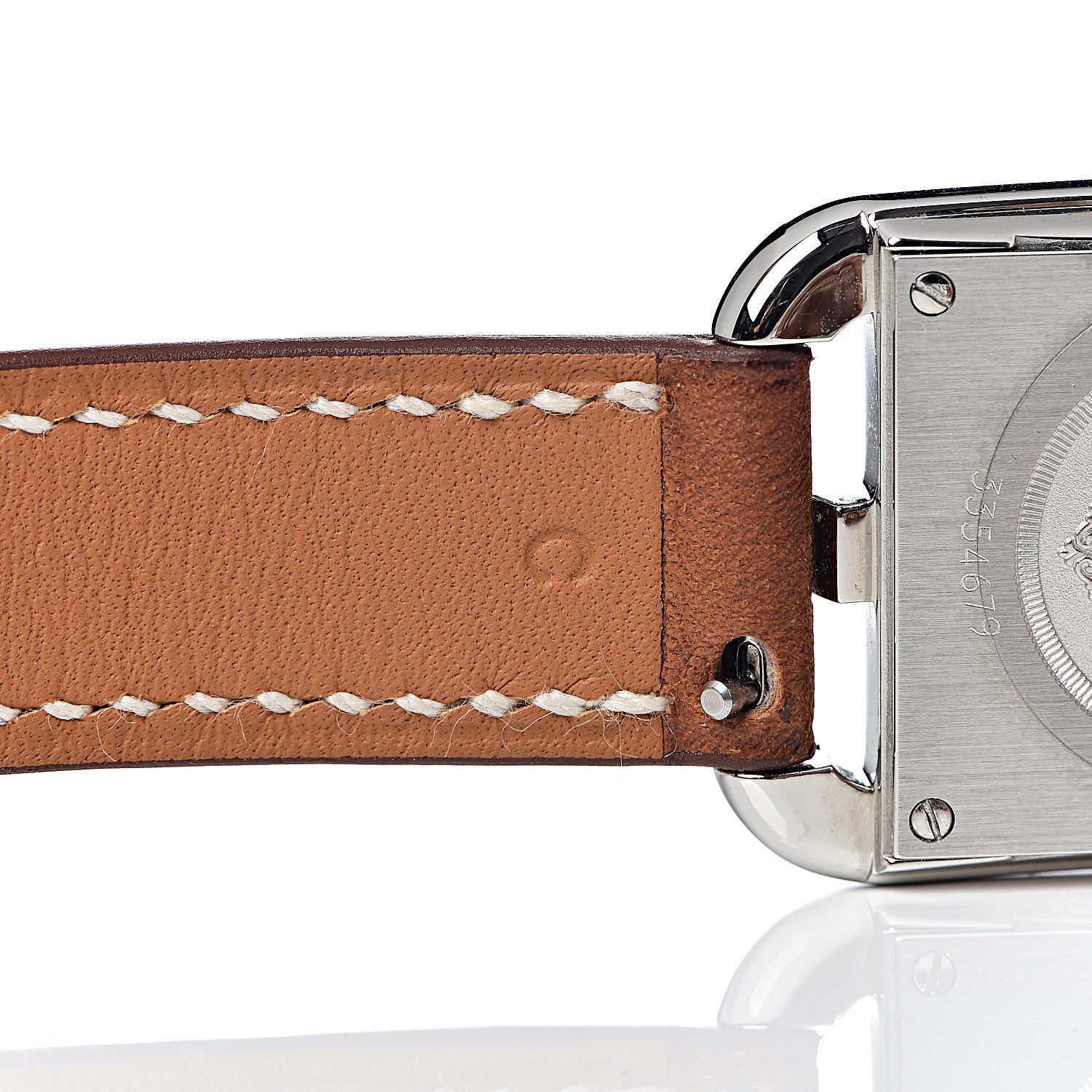 Hermes Stainless Steel Barenia 23mm Cape Cod Double Tour Quartz Watch Fauve 7 of 9