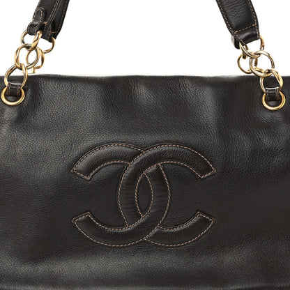 Chanel Calfskin CC Shoulder Bag Brown 7 of 9