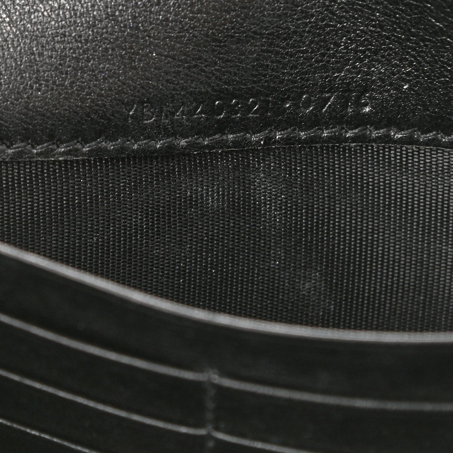 Saint Laurent Calfskin Studded Monogram Envelope Chain Wallet Black 7 of 9