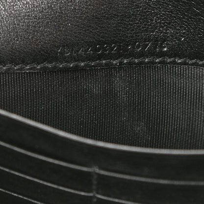 Saint Laurent Calfskin Studded Monogram Envelope Chain Wallet Black 7 of 9