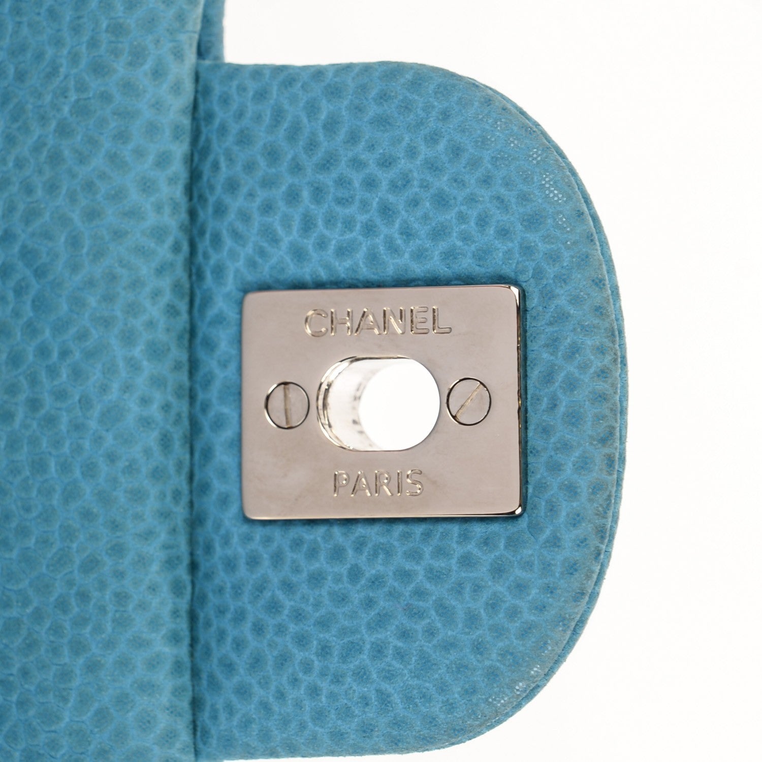 Chanel Iridescent Caviar Quilted Clutch With Chain Flap Blue 6 of 9