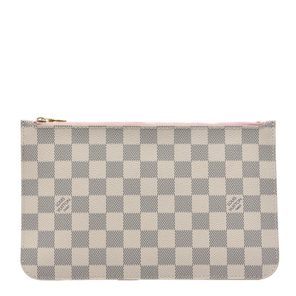 Louis Vuitton Damier Azur Neverfull MM GM Pochette Rose Ballerine 1 of 9