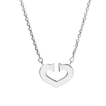 Cartier 18K White Gold Medium Hearts and Symbols Necklace 4 of 6