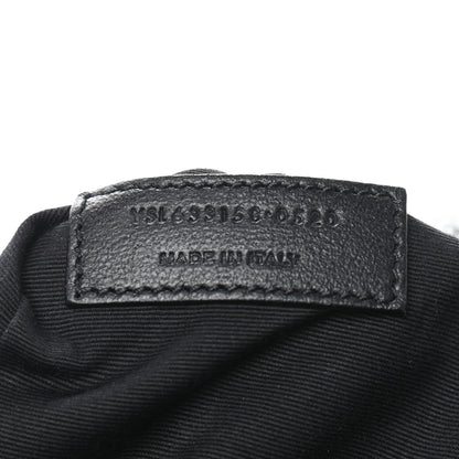 Saint Laurent Crinkled Calfskin Matelasse Monogram Medium Niki Chain Satchel Black 9 of 10