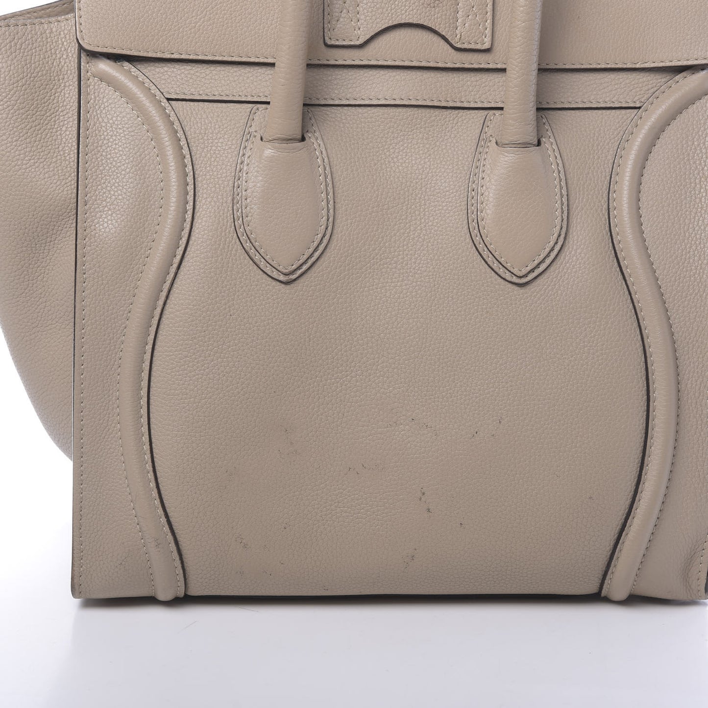 Drummed Calfskin Mini Luggage Dune