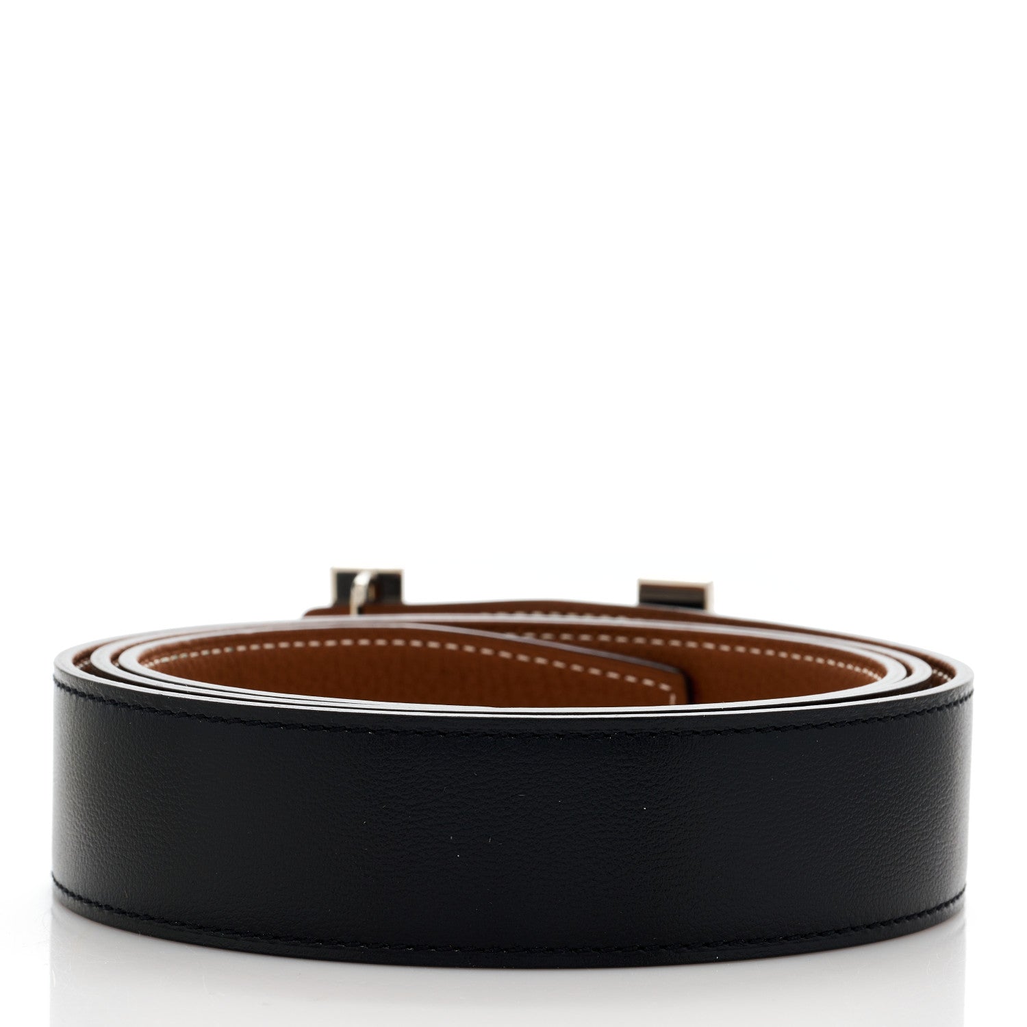 Hermes Box Togo 32mm H Belt 95 Black Gold 2 of 5