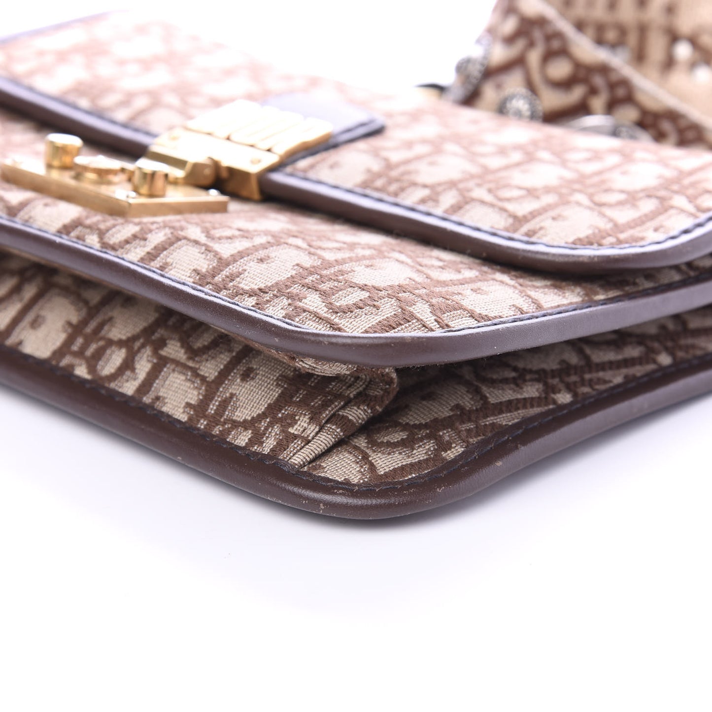 Oblique DiorAddict Flap Bag Brown