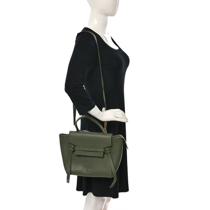 Celine Grained Calfskin Micro Belt Bag Army Green 2 of 10
