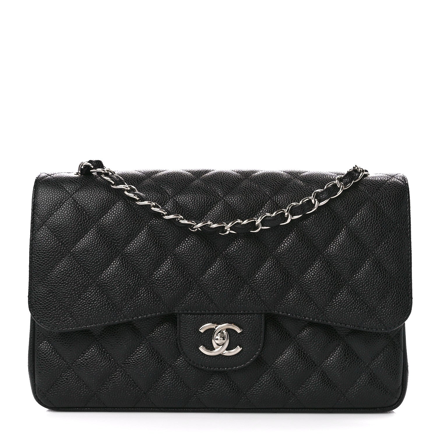 Chanel Caviar Quilted Jumbo Double Flap Black 1 of 12