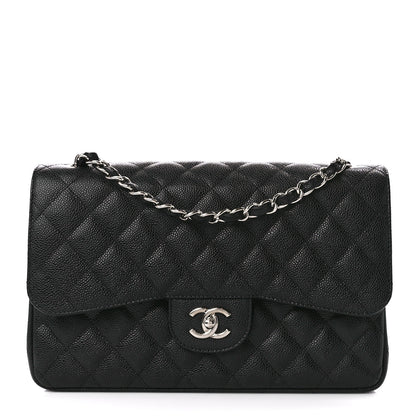 Chanel Caviar Quilted Jumbo Double Flap Black 1 of 12