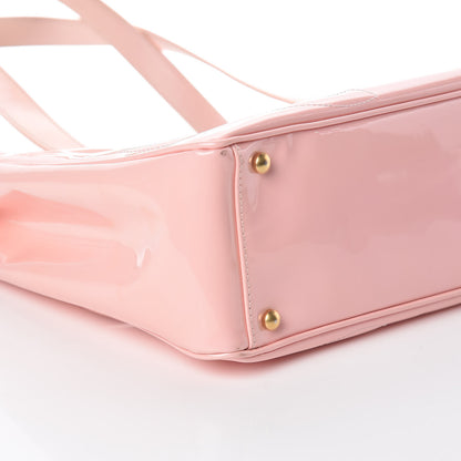 Chanel Patent CC Logo Tote Pink 5 of 14
