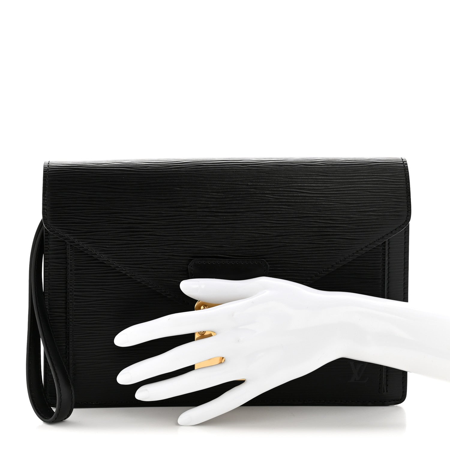 Louis Vuitton Epi Pochette Sellier Dragonne Clutch Black 2 of 13