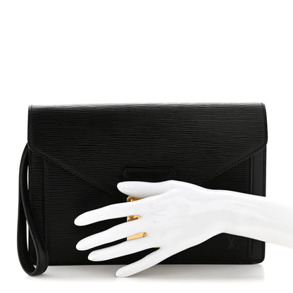 Louis Vuitton Epi Pochette Sellier Dragonne Clutch Black 2 of 13