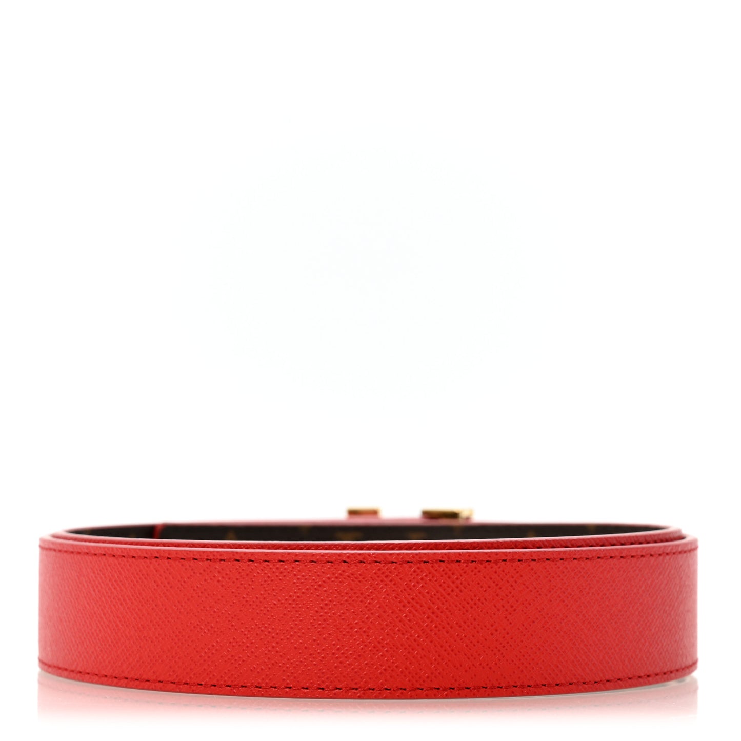 Monogram 30mm LV Initiales Reversible Belt 80 32 Coquelicot
