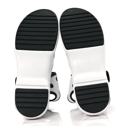 Louis Vuitton Satin Printed Polka Dot LV Archlight Sandal 40 Black White 5 of 7