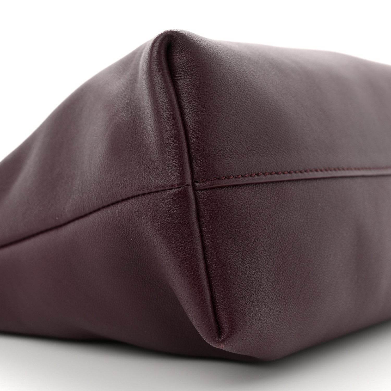 Loewe Mellow Nappa Medium Donut Chain Flamenco Knot Clutch Dark Burgundy 9 of 11