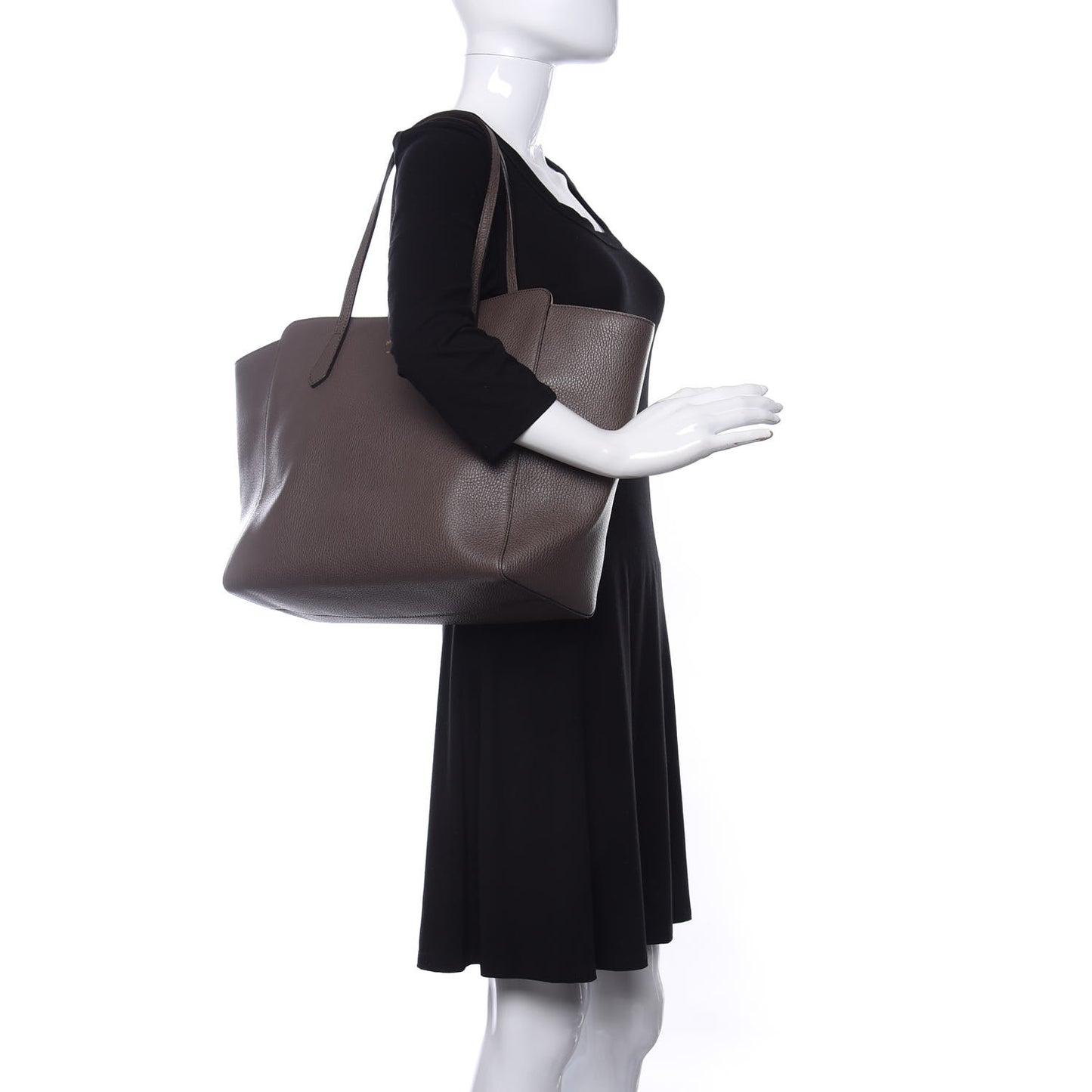 Dollar Calfskin Medium Swing Tote Grey Field Soft Pink
