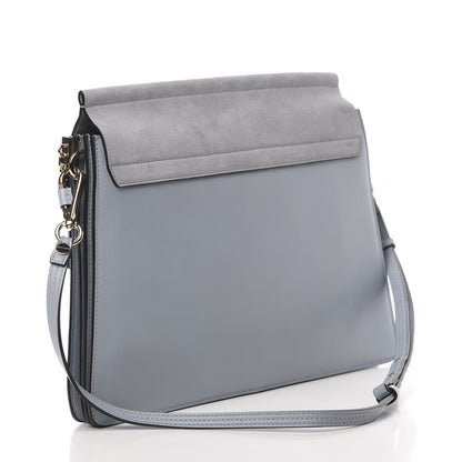 Chloe Calfskin Suede Medium Faye Shoulder Bag Washed Blue 3 of 11