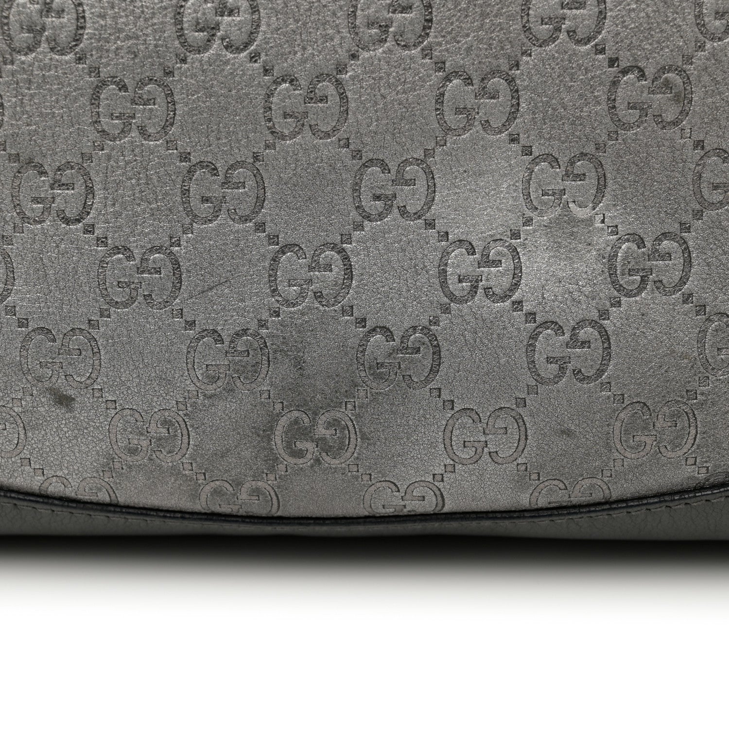 Gucci Metallic Guccissima Large Tote Dark Grey 16 of 23
