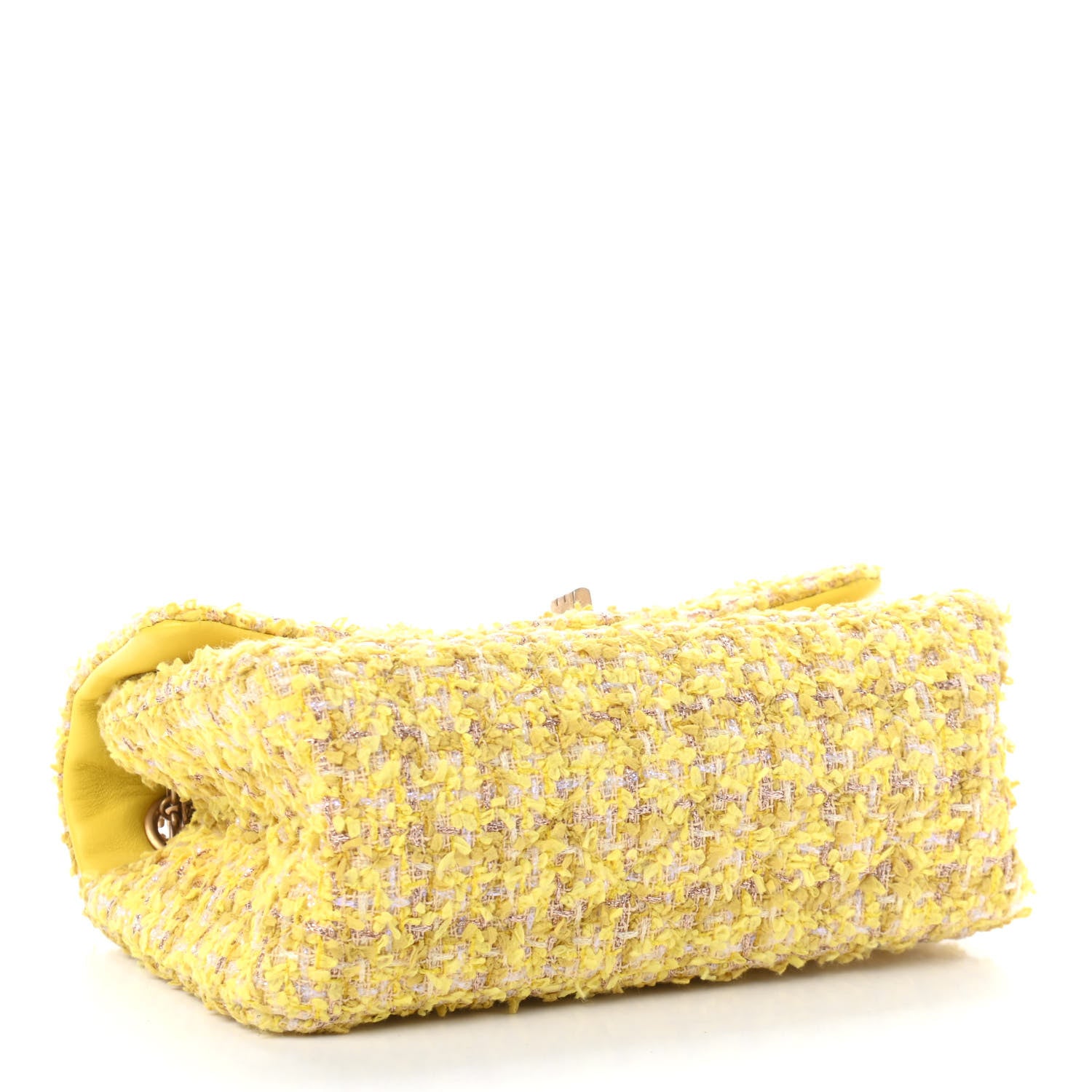 Chanel Tweed Quilted 2.55 Reissue Mini Flap Yellow 3 of 4