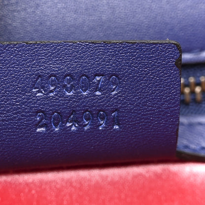 Gucci Velvet Matelasse GG Marmont Clutch Cobalt Blue 6 of 12
