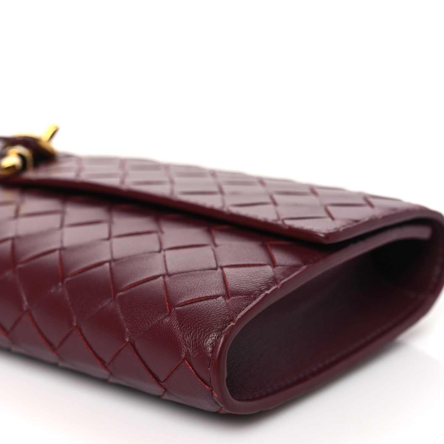 Bottega Veneta Nappa Intrecciato Long Andiamo Top Handle Clutch Barolo 9 of 9