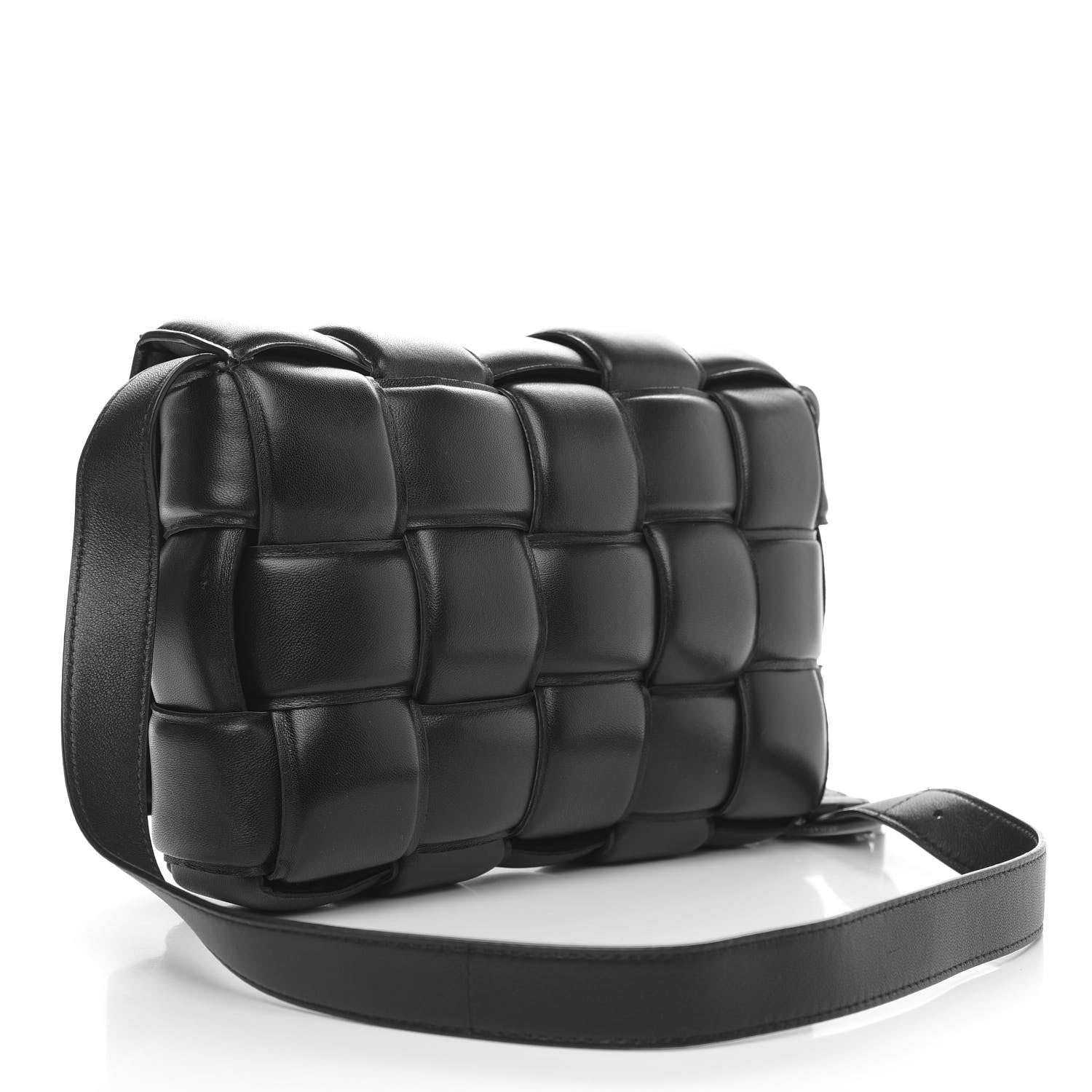 Bottega Veneta Nappa Maxi Intreccio Padded Cassette Crossbody Bag Black 3 of 10