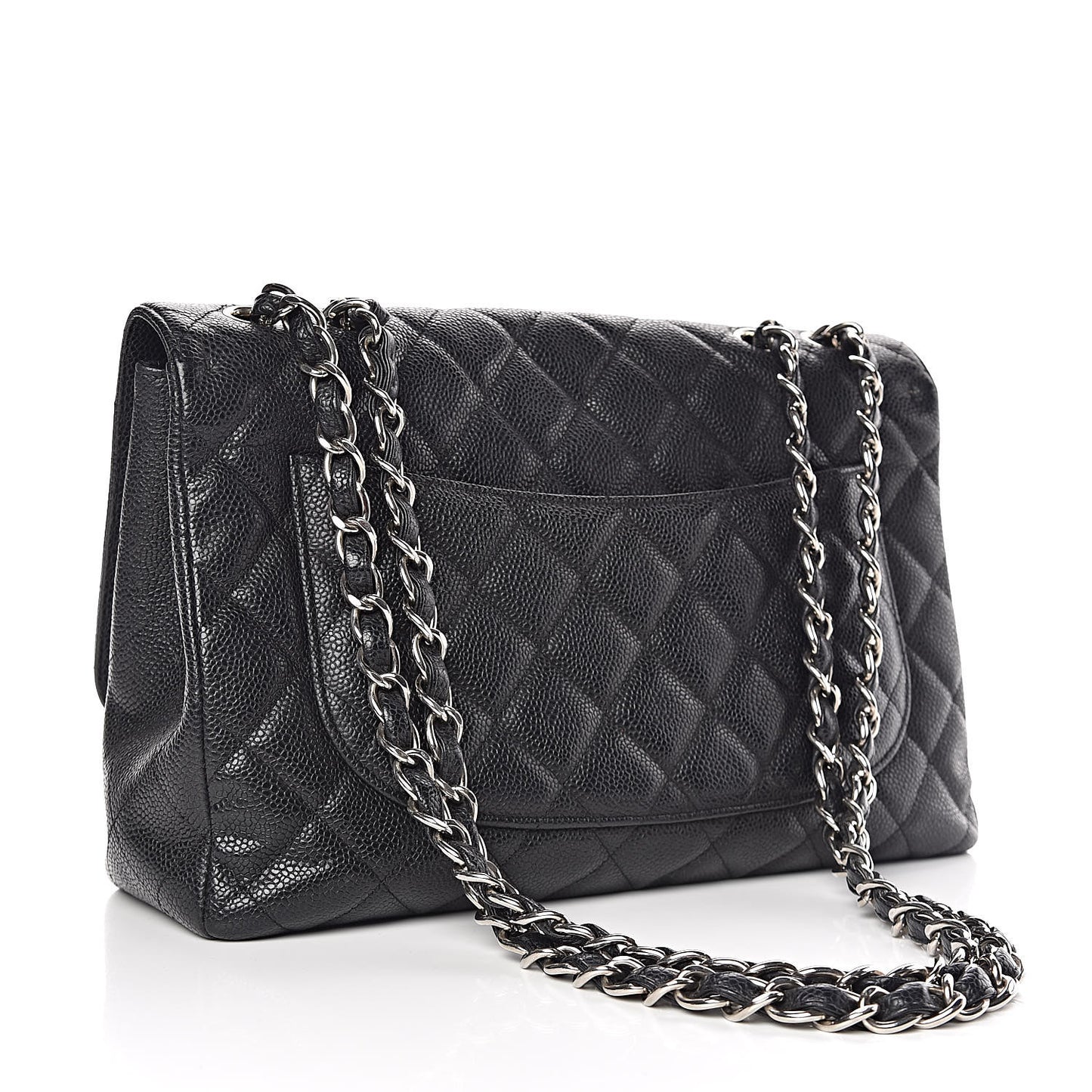 Caviar Quilted Jumbo Single Flap Black