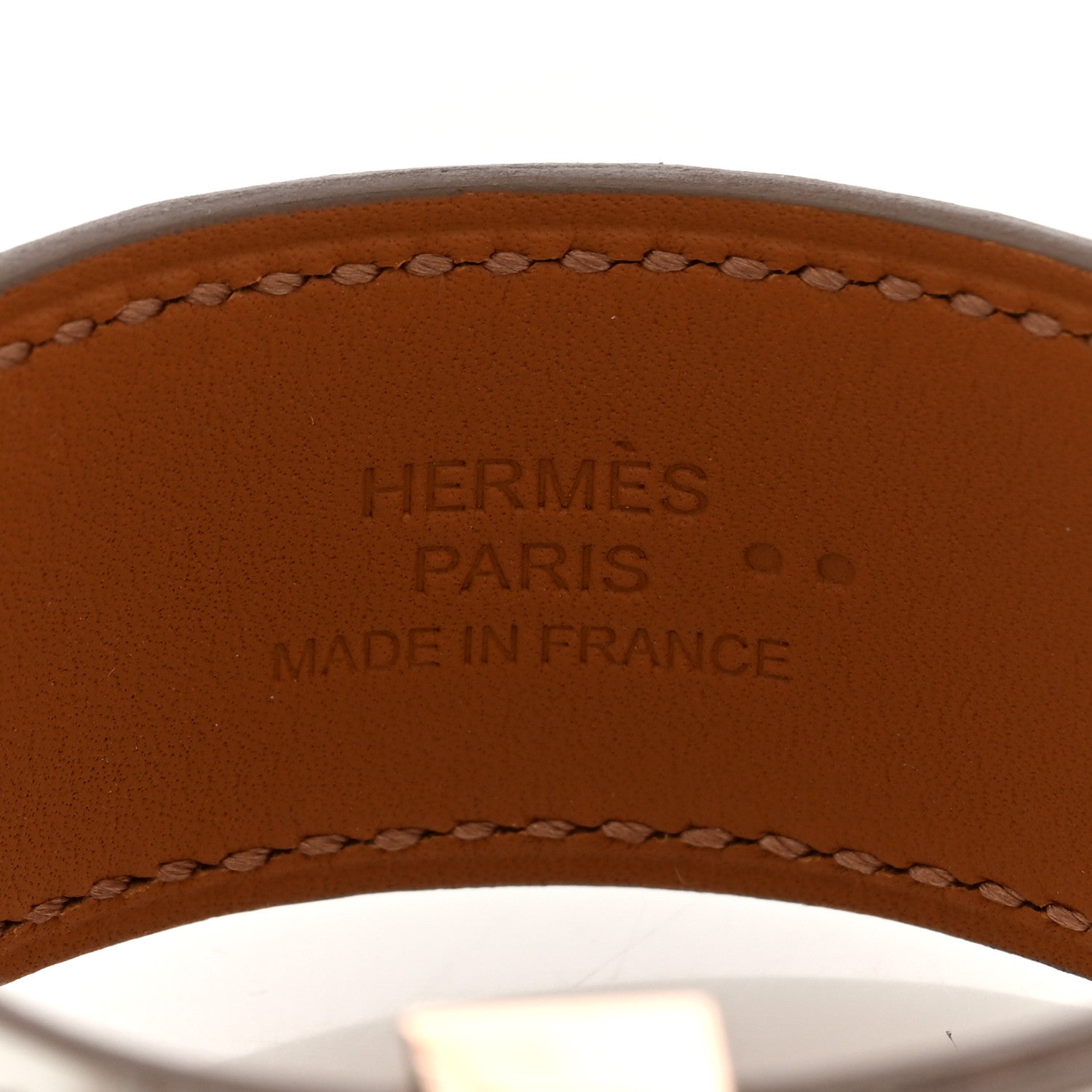 Hermes Matte Niloticus Crocodile Himalaya Collier De Chien CDC 24 Bracelet T2 Blanc 4 of 5
