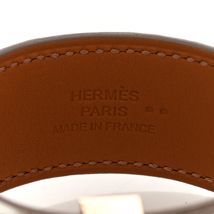 Hermes Matte Niloticus Crocodile Himalaya Collier De Chien CDC 24 Bracelet T2 Blanc 4 of 5