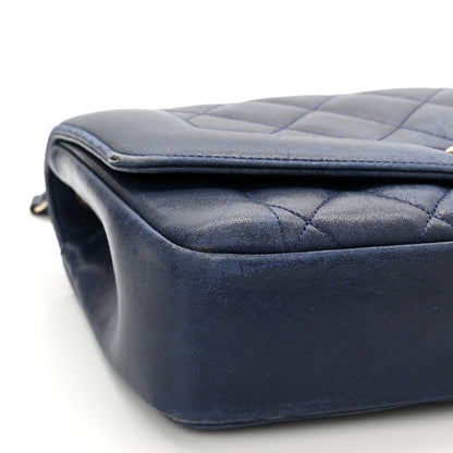 Chanel Lambskin Quilted Small Single Flap Blue 9 of 11