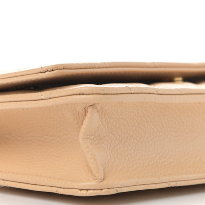 Chanel Caviar Quilted Wallet On Chain WOC Beige 10 of 11