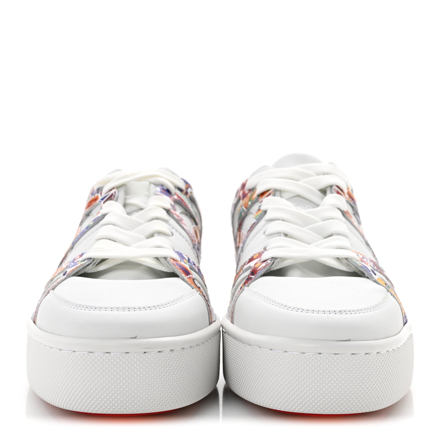 Calfskin Mens 2002SL Low Sneakers 43 White Multicolor