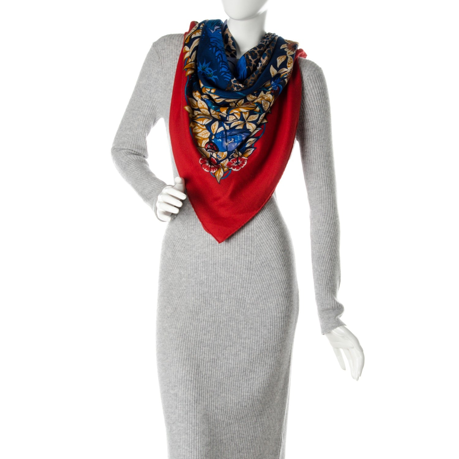 Hermes Cashmere Silk Jungle Love Shawl 140 3 of 8