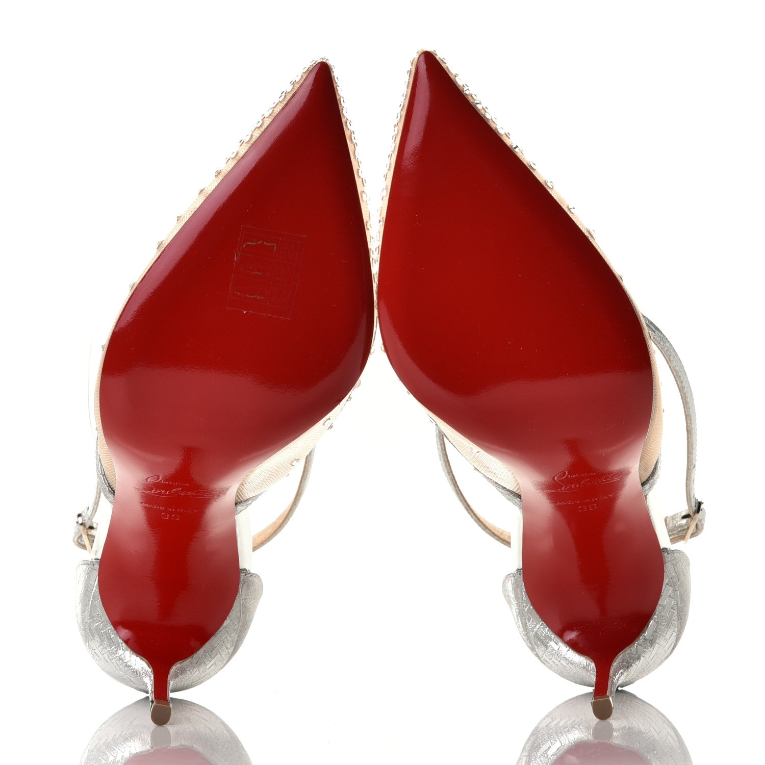 Christian Louboutin Rette Twistissima Strass 100 Pumps 39 Crystal 5 of 7