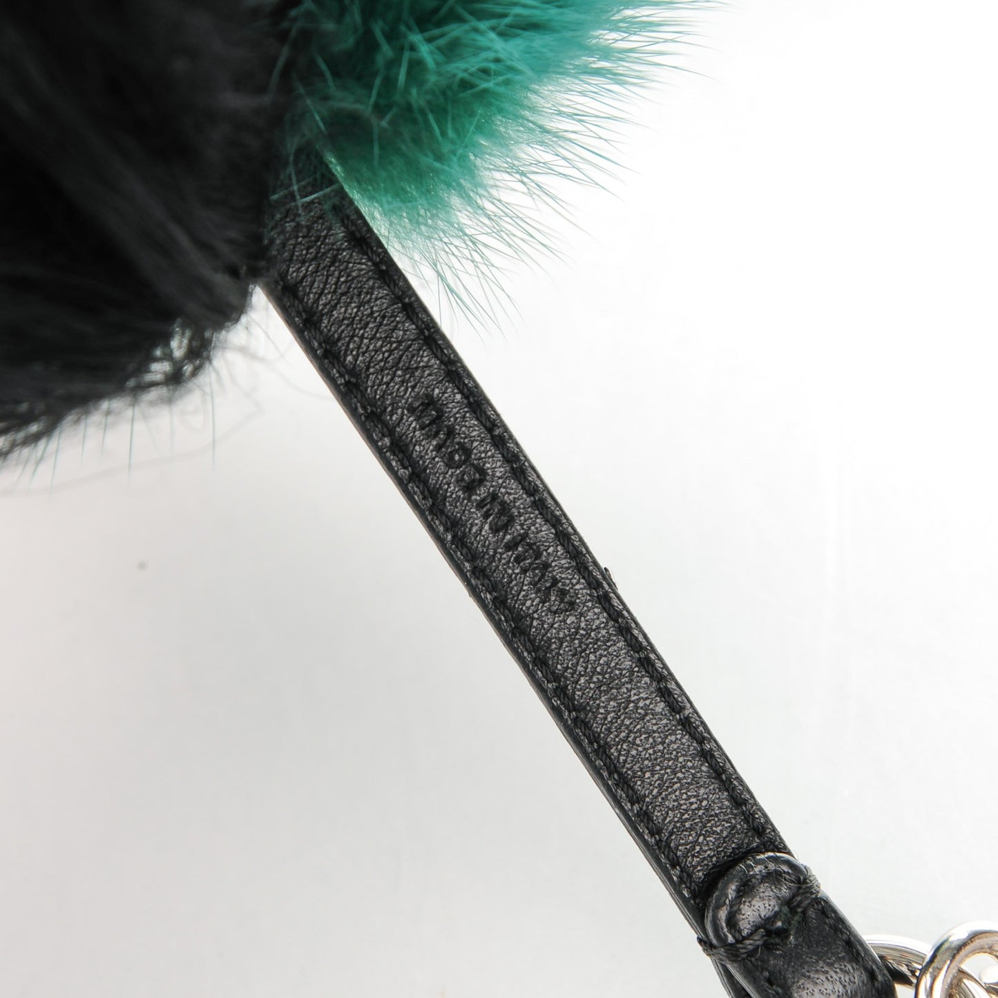 Mink Goat Fur QuTweet Cucaoo Bag Bug Charm Green White