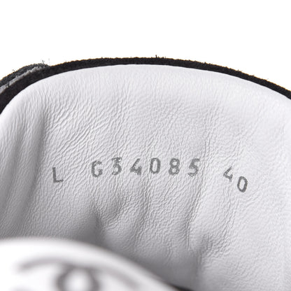Chanel Suede CC Sneakers 40 Black 10 of 11