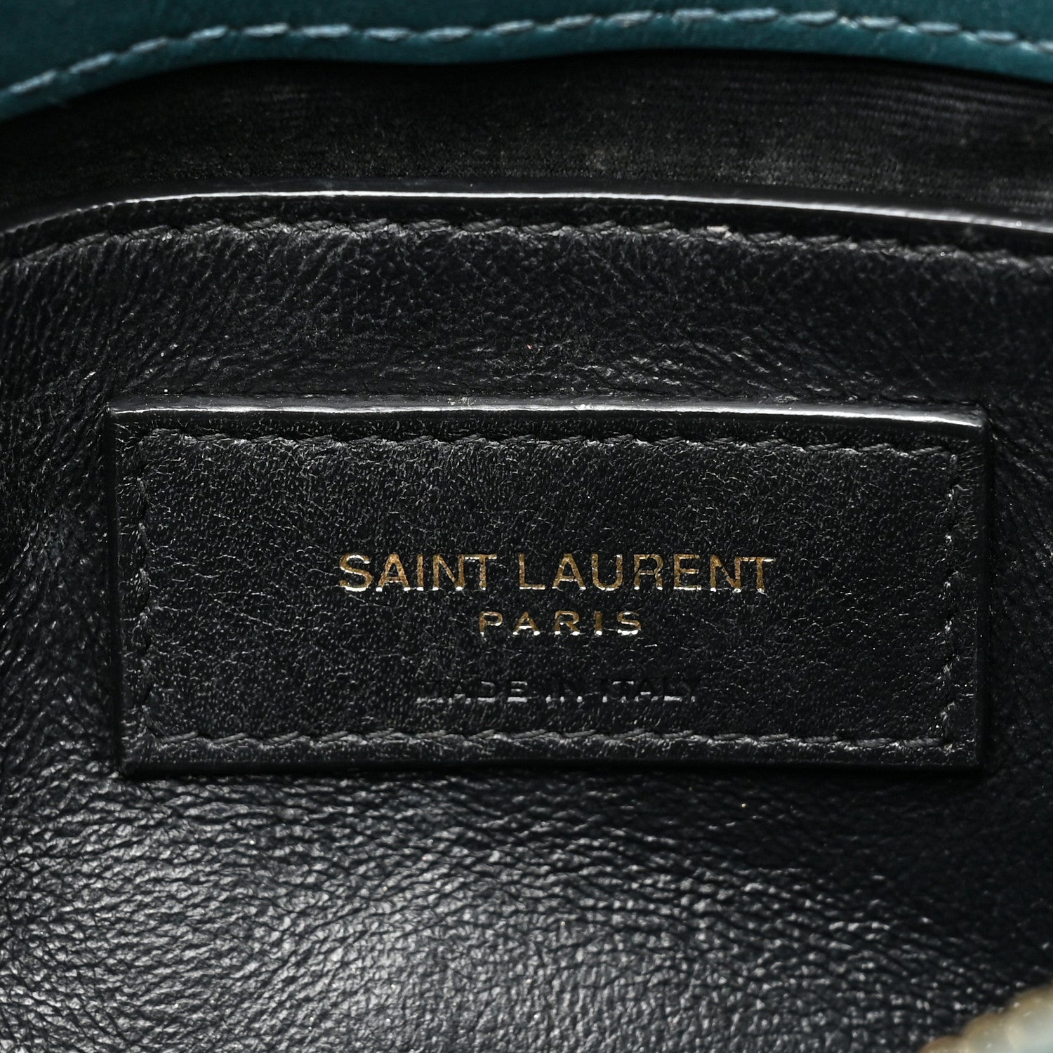 Saint Laurent Calfskin Y Quilted Monogram Small Loulou Chain Satchel Green 8 of 15