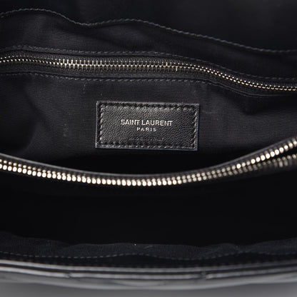 Saint Laurent Calfskin Y Quilted Monogram Medium Loulou Chain Satchel Black 7 of 12