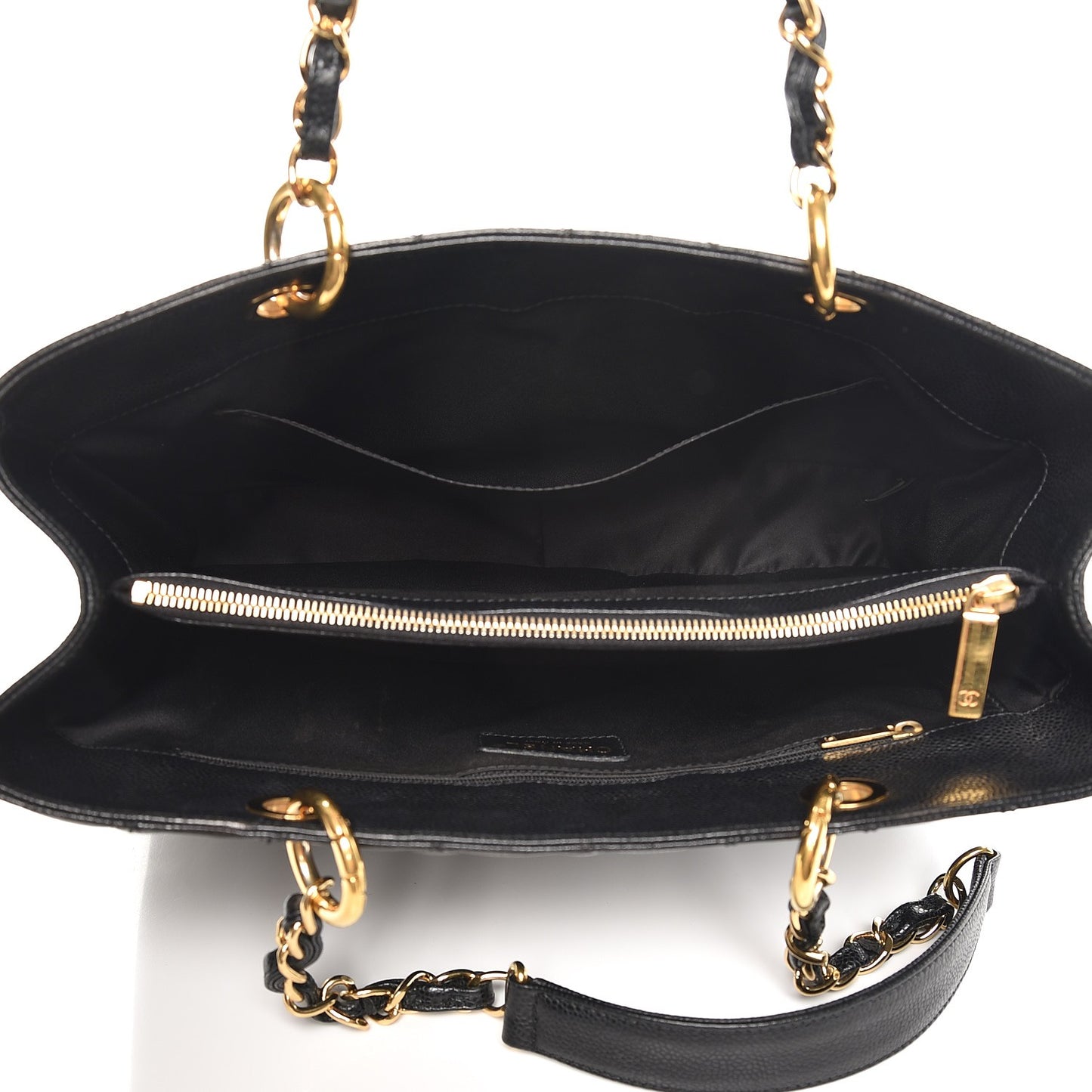 Caviar Quilted Grand Shopping Tote GST Black