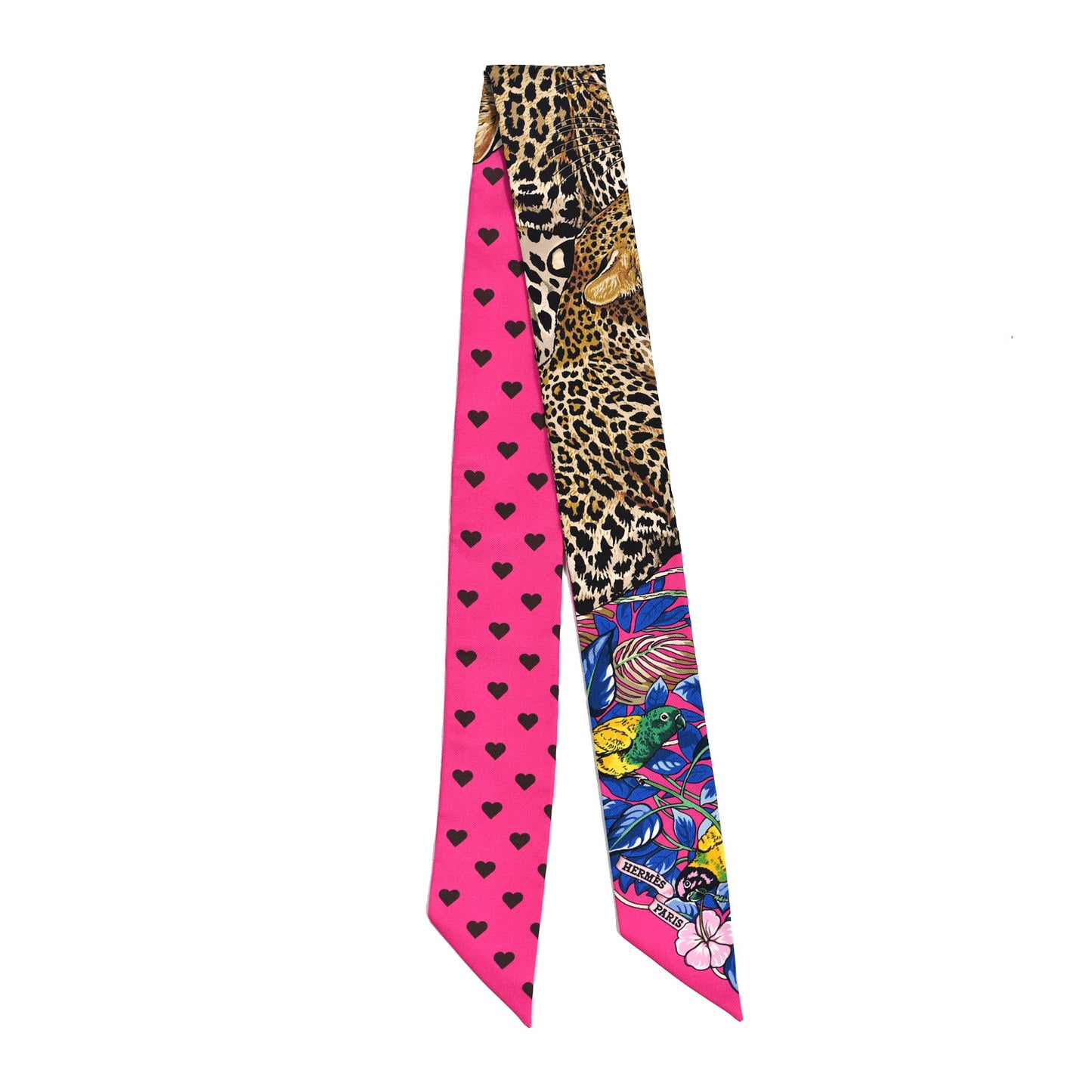 Silk Jungle Love Love Twilly Rose Vif Bleu Roy