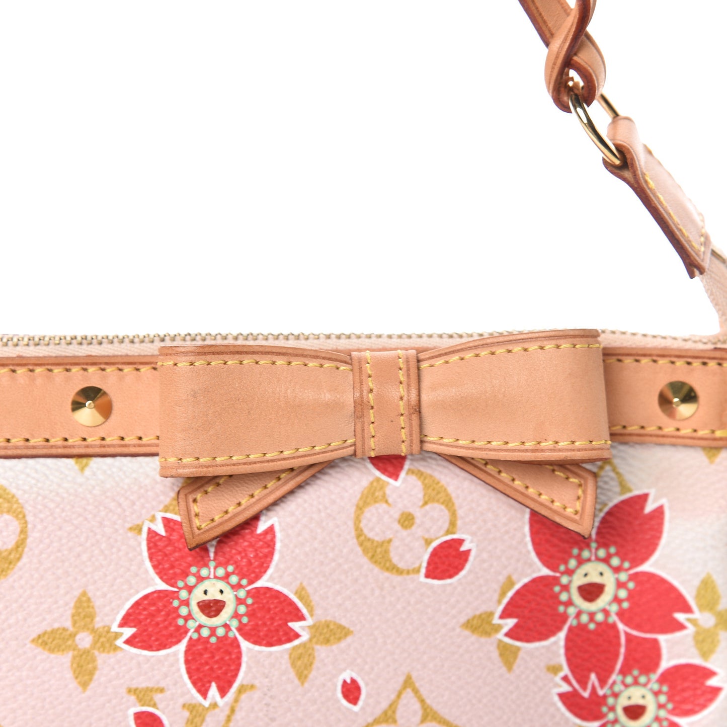 Monogram Cherry Blossom Pochette Accessories Red