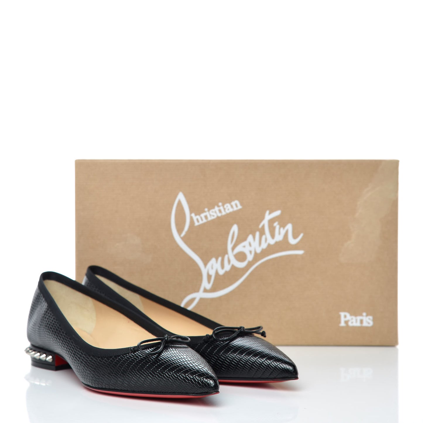 Nappa Spiked Hall Flats 36.5 Black