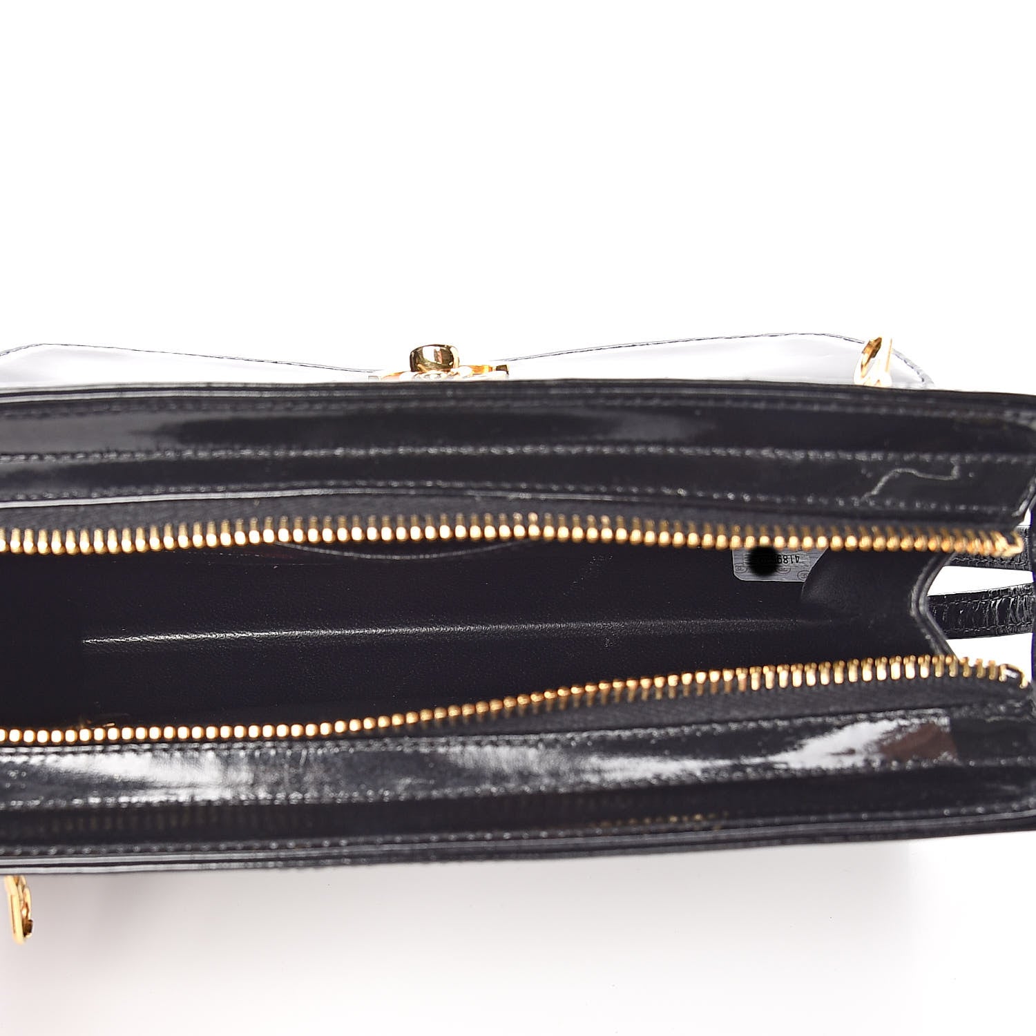 Chanel Patent CC Wristlet Black 5 of 10