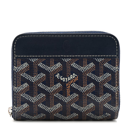 Goyard Goyardine Matignon PM Wallet Navy 1 of 7